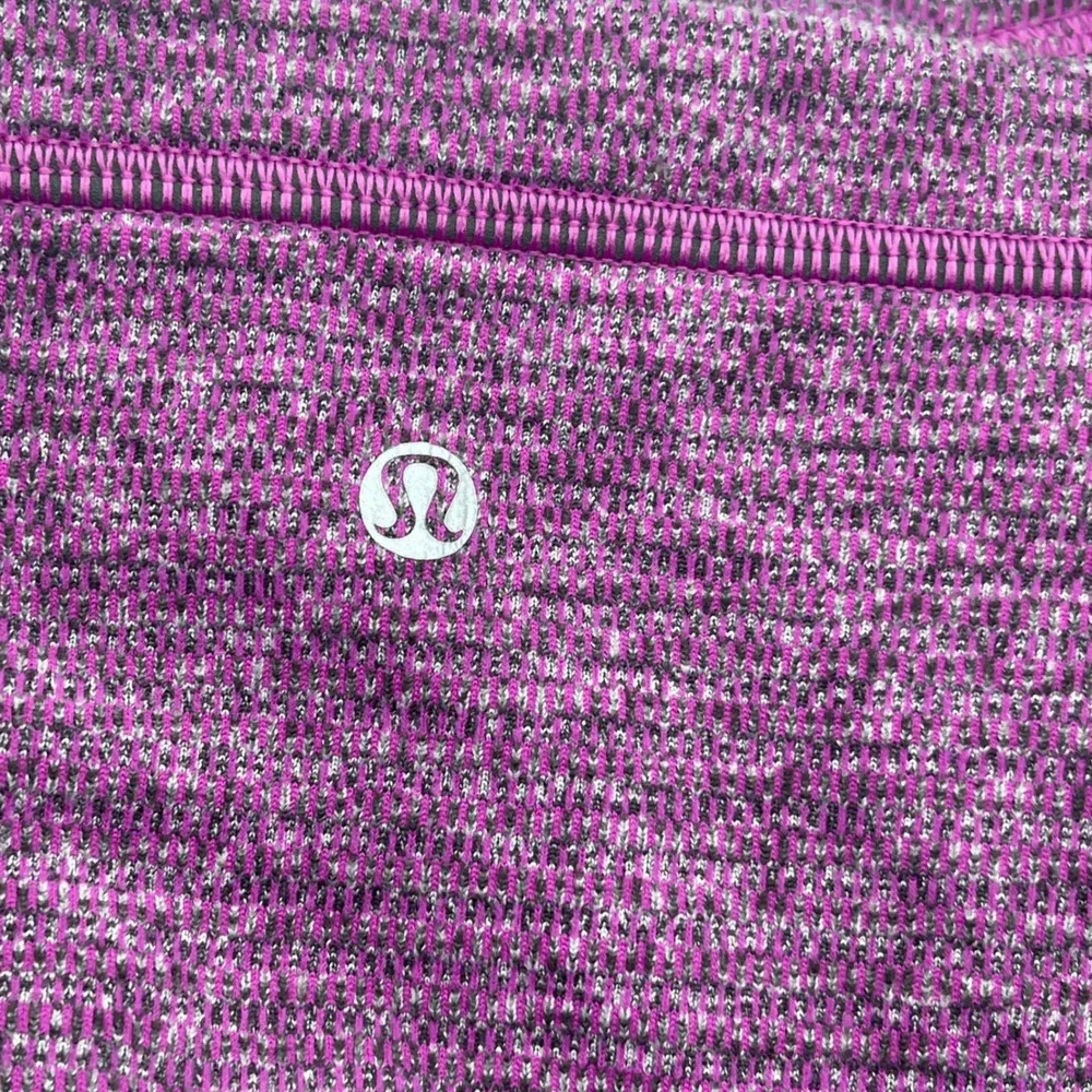 Lululemon Purple Space Dye Knit Neck Warmer Gaiter Adjustable Cinch Toggle